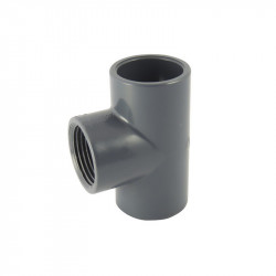 Té PVC mixte femelle 3/8" et femelle Ø16