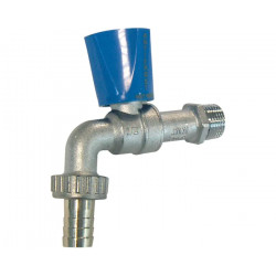 Robinet de puisage antigel mâle-mâle 1/2" - 3/4" avec nez cannelé Ø16