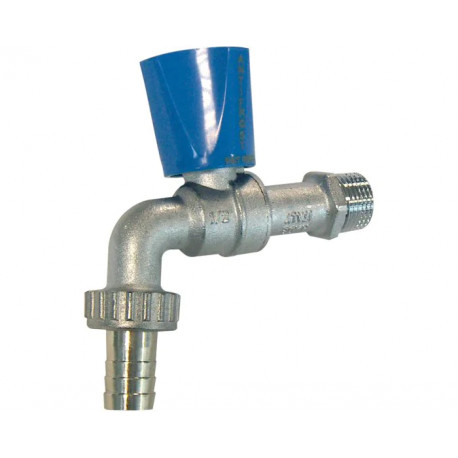 Robinet de puisage antigel mâle-mâle 1/2" - 3/4" avec nez cannelé Ø16