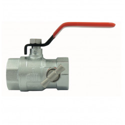 Vanne à sphère à purge laiton chromé 1-1/4" FF – EZFITT