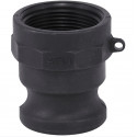 Raccords rapides polypropylène adaptateur femelle A 1 1/2"