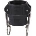 Raccords rapides polypropylène coupleur femelle D 1 1/2" 
