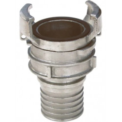 Raccord symétrique à douille annelée réduite à verrou avec colerette inox Ø50