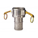 Raccords rapides aluminium cannelés à cames C 4"