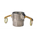 Raccords rapides aluminium coupleur femelle à cames D 1/2"