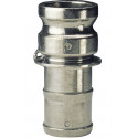 Raccords rapides aluminium adaptateur cannelé E 4"