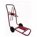 Chariot dévidoir pour motopompe rouge RAL