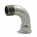 Coude à grand rayon 90° Ø1"1/2 galvanisé - MF