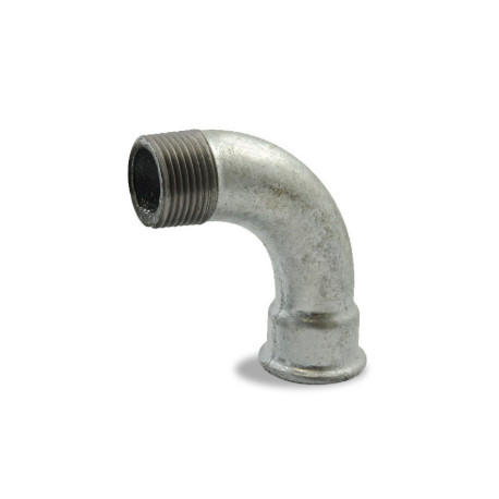 Coude à grand rayon 90° Ø2" galvanisé - Femelle-Mâle
