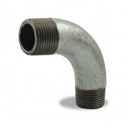 Coude à grand rayon 90° Ø1/2" galvanisé - Mâle-Mâle
