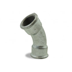 Coude à grand rayon 45° Ø2"1/2 galvanisée - Femelle-Femelle - Raccord galvanisé