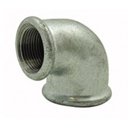 Coude 90° réduit Ø1" - Ø3/4" galvanisé - FF