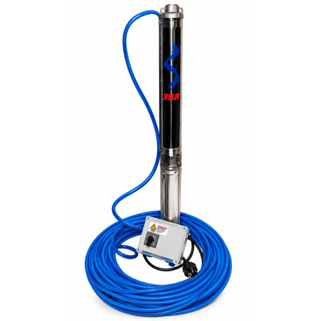 3SR PACK Pompe forage 3 pouces pré-équipée 416/40 TRI - 0,75 kW