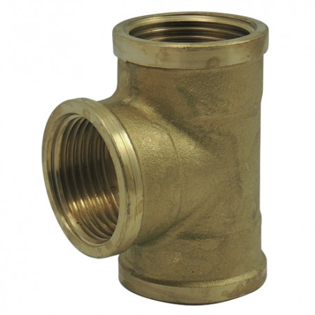 Té En Laiton égal 1/2 Pouce (2 Pièces) - Raccord Plomberie T Pour Tuyaux - Filetage Mâle/femelle G1/2 - Usage Chauffage, Climatisation, Salle De Bain
