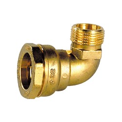 Coude laiton mâle pour tube PE 20 - 1/2" - DECA - raccord laiton - RSpompe.