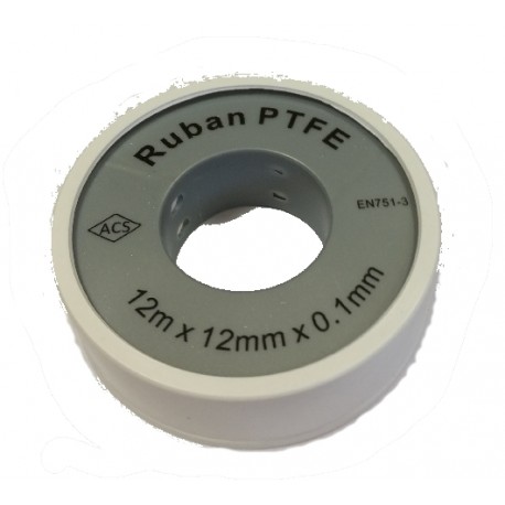 Ruban Teflon PRO 12 mm ep 0.1 mm 12 ml _ RS-Pompes.