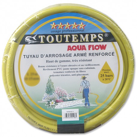 Tuyau d'arrosage Ø 19 mm - 50 mètres - TOUTEMPS - Arrosage domestique - RS-Pompes.