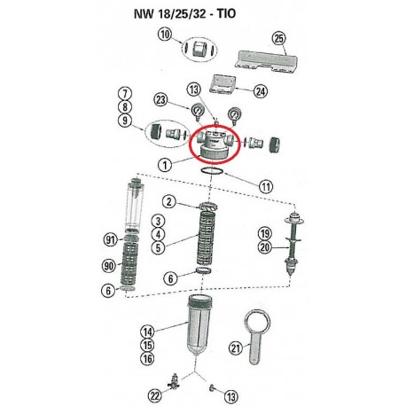 Tête de filtre NW18/25/32/TIO - CINTROPUR 