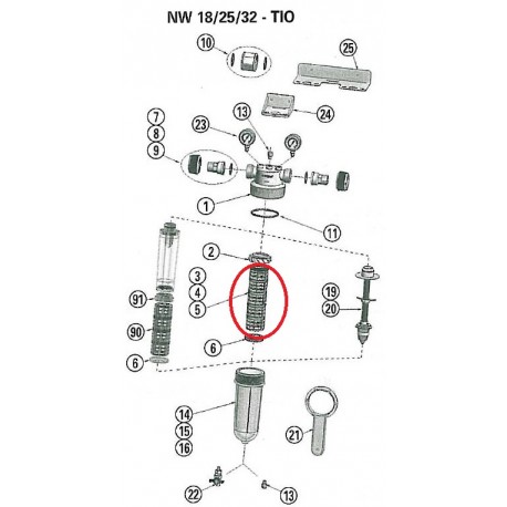 Support PVC du tamis pour NW18 - CINTROPUR 