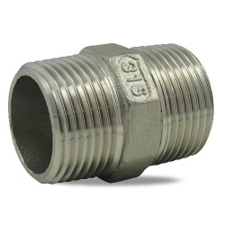 Mamelon égale 1/4" mâle-mâle - Inox 316