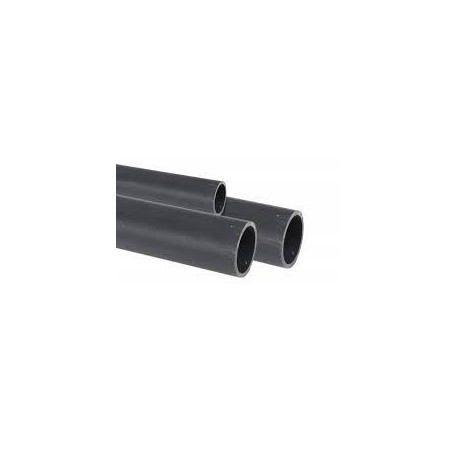 Tube PVC pression gris, 40mm diamètre, longueur 1m50
