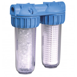 Filtre domestique DUO-BX 3/4" - kit complet de filtre anti-impuretés pour la maison - RS-Pompes