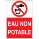 Pictogramme "eau non potable" par lot de 6