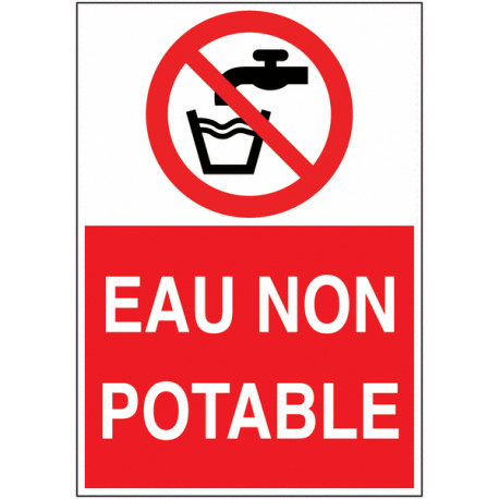 Pictogramme "eau non potable" par lot de 6