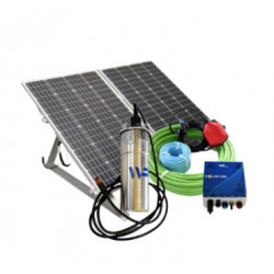 Kit système solaire pompe 4" à diaphragme + panneaux + coffrets