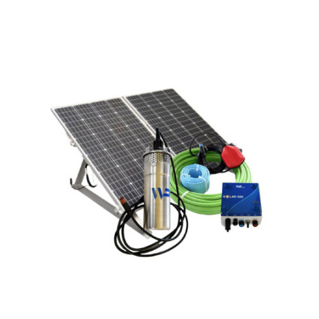 Kit système solaire pompe 4" à diaphragme + panneaux + coffrets