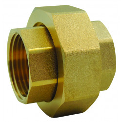 Union droit égal laiton Ø 1/2" - Femelle-femelle - Raccord laiton - RS-Pompes.