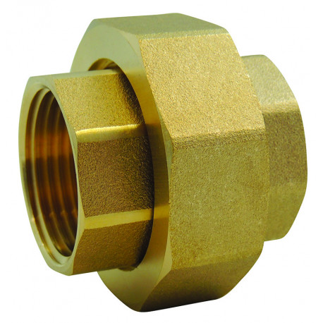 Union droit égal laiton Ø 1/2" - Femelle-femelle - Raccord laiton - RS-Pompes.