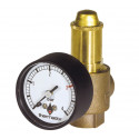 Soupape de sûreté bronze avec manomètre 1/2'' FF 3 bar