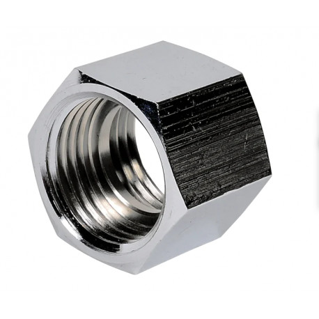 Manchon égal avec butée laiton chromé à visser 3/8'' FF