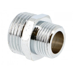 Manchon égal avec butée laiton chromé à visser 3/8'' FF