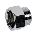Manchon égal laiton chromé à visser 1/2'' MF