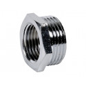 Réduction avec collerette en laiton réduit chromé à visser 1/2'' - 3/8" MF