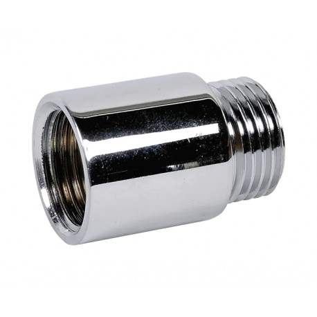Mamelon égal laiton chromé à visser 3/8'' MF