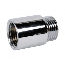 Mamelon égal laiton chromé à visser 3/8'' MF