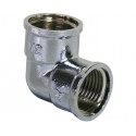 coude FF en laiton réduit chromé à visser 1/2"